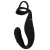 Черное эрекционное кольцо со стимуляцией промежности и анальной пробкой Cock Ring with RC Prostate Plug - Orion - в Уссурийске купить с доставкой