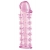 Гелевая розовая насадка на фаллос с шипами - 12 см. - Toyfa Basic - в Уссурийске купить с доставкой