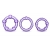 Набор из 3 фиолетовых эрекционных колец Stay Hard Beaded Cockrings - Blush Novelties - в Уссурийске купить с доставкой