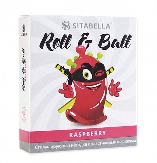 Стимулирующий презерватив-насадка Roll   Ball Raspberry - Sitabella - купить с доставкой в Уссурийске