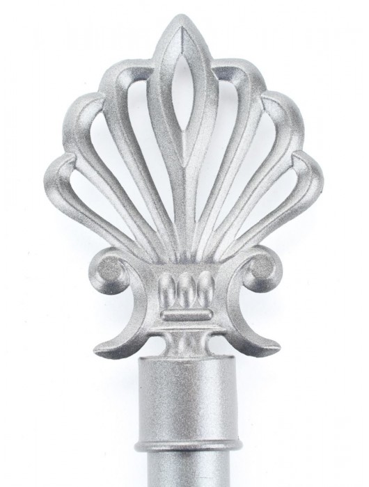 Черная плеть из кожи Gray с серебристой ручкой - 64 см. - БДСМ Арсенал - купить с доставкой в Уссурийске