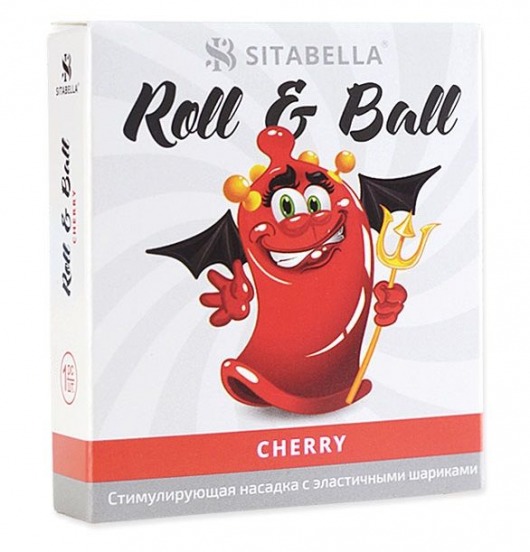 Стимулирующий презерватив-насадка Roll   Ball Cherry - Sitabella - купить с доставкой в Уссурийске