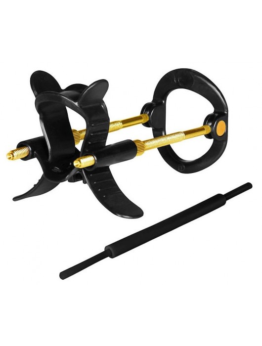 Черно-золотистый экстендер для пениса Sex Expert - Sex Expert - в Уссурийске купить с доставкой