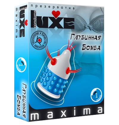 Презерватив LUXE Maxima  Глубинная бомба  - 1 шт. - Luxe - купить с доставкой в Уссурийске