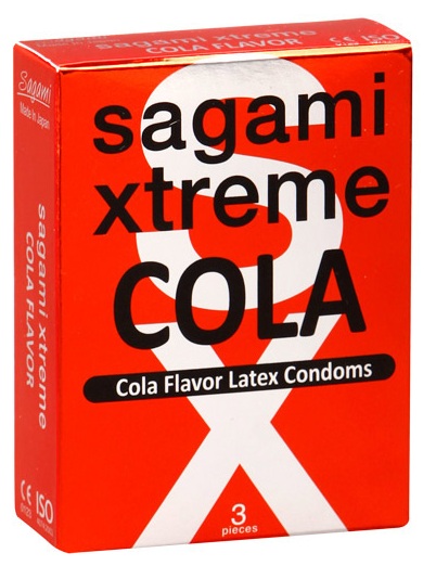 Ароматизированные презервативы Sagami Xtreme COLA - 3 шт. - Sagami - купить с доставкой в Уссурийске