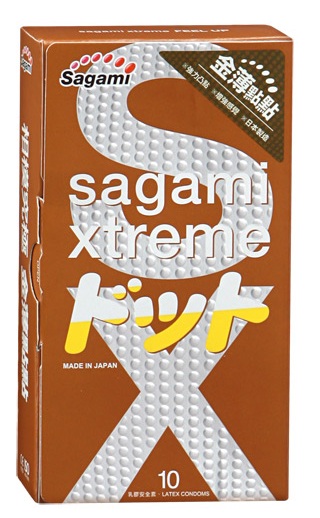 Презервативы Sagami Xtreme FEEL UP с точечной текстурой и линиями прилегания - 10 шт. - Sagami - купить с доставкой в Уссурийске