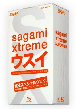 Ультратонкие презервативы Sagami Xtreme SUPERTHIN - 15 шт. - Sagami - купить с доставкой в Уссурийске