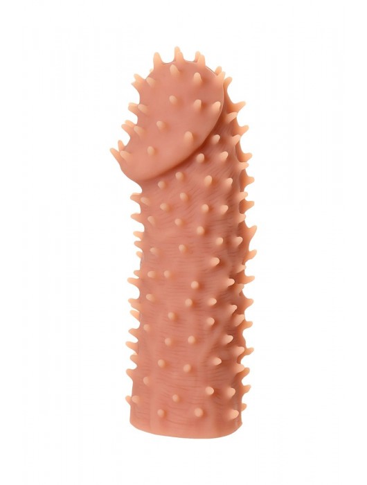 Телесная реалистичная насадка KOKOS Extreme Sleeve 07 с дополнительной стимуляцией - 12,7 см. - KOKOS - в Уссурийске купить с доставкой