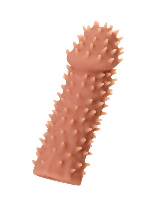 Телесная реалистичная насадка KOKOS Extreme Sleeve 07 с дополнительной стимуляцией - 12,7 см. - KOKOS - в Уссурийске купить с доставкой