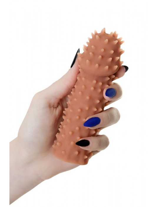 Телесная реалистичная насадка KOKOS Extreme Sleeve 07 с дополнительной стимуляцией - 12,7 см. - KOKOS - в Уссурийске купить с доставкой