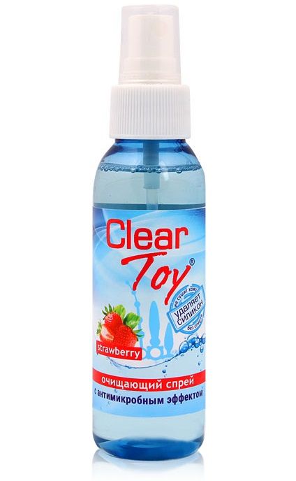 Очищающий спрей для игрушек CLEAR TOY Strawberry - 100 мл. - Биоритм - купить с доставкой в Уссурийске