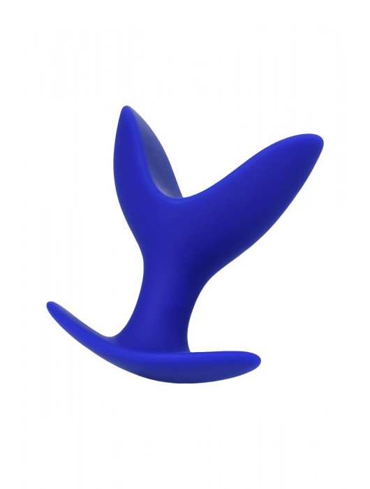 Синяя силиконовая расширяющая анальная втулка Bloom - 9 см. - ToyFa