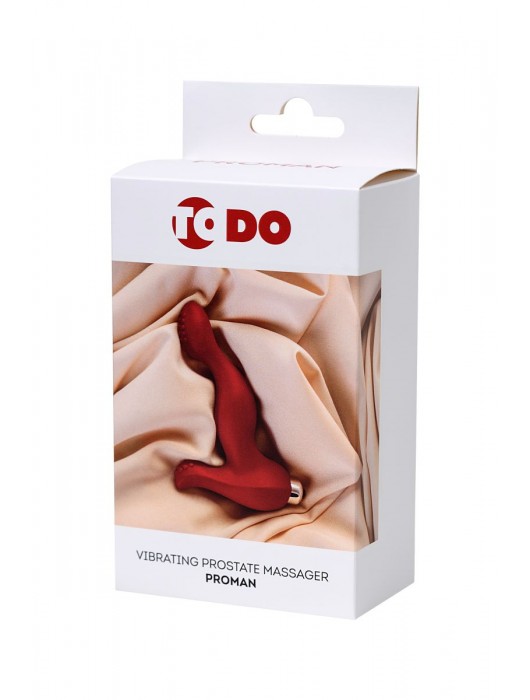 Красный силиконовый вибростимулятор простаты Proman - 12,5 см. - ToyFa - в Уссурийске купить с доставкой