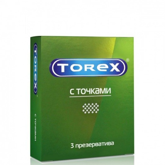 Текстурированные презервативы Torex  С точками  - 3 шт. - Torex - купить с доставкой в Уссурийске