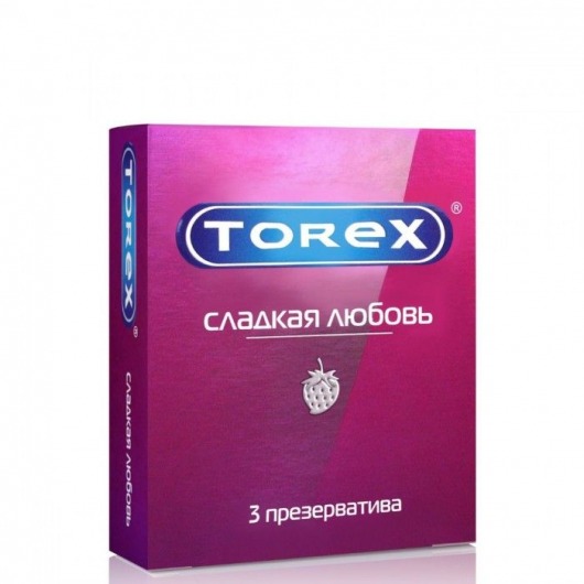 Презервативы Torex  Сладкая любовь  с ароматом клубники - 3 шт. - Torex - купить с доставкой в Уссурийске