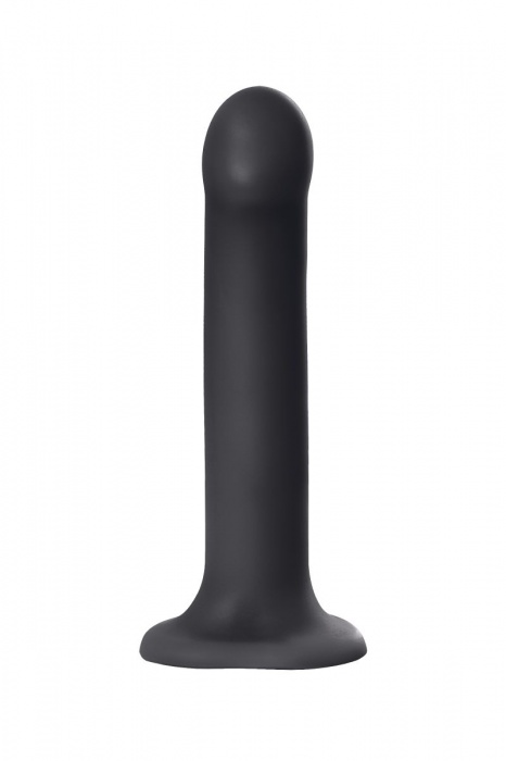 Черный фаллос на присоске Silicone Bendable Dildo L - 19 см. - Strap-on-me - купить с доставкой в Уссурийске