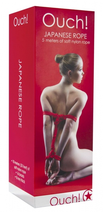 Красная веревка для связывания Japanese Rope - 5 м. - Shots Media BV - купить с доставкой в Уссурийске
