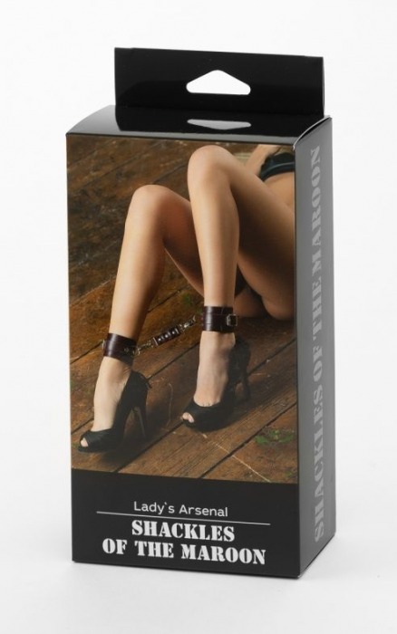 Бордовые оковы на ноги Ladys Arsenal - БДСМ Арсенал - купить с доставкой в Уссурийске