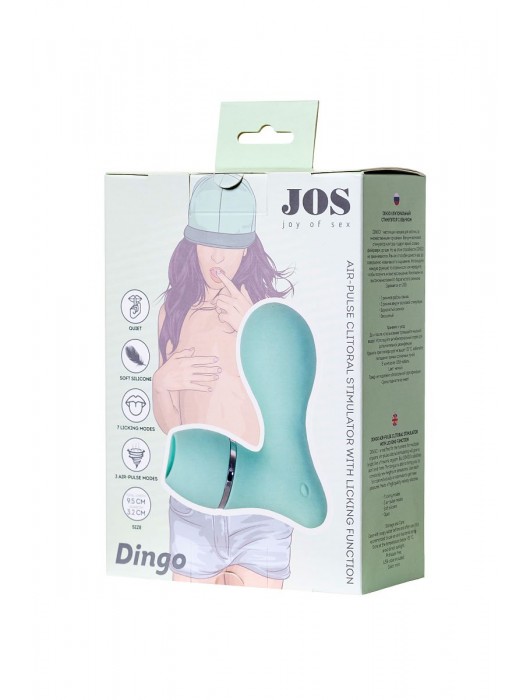 Мятный вакуум-волновой стимулятор клитора с язычком DINGO - JOS