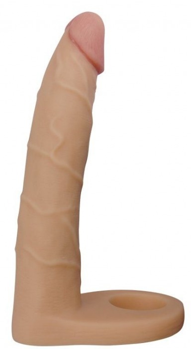 Телесная насадка-фаллоимитатор для двойного проникновения - 17 см. - Lovetoy - купить с доставкой в Уссурийске