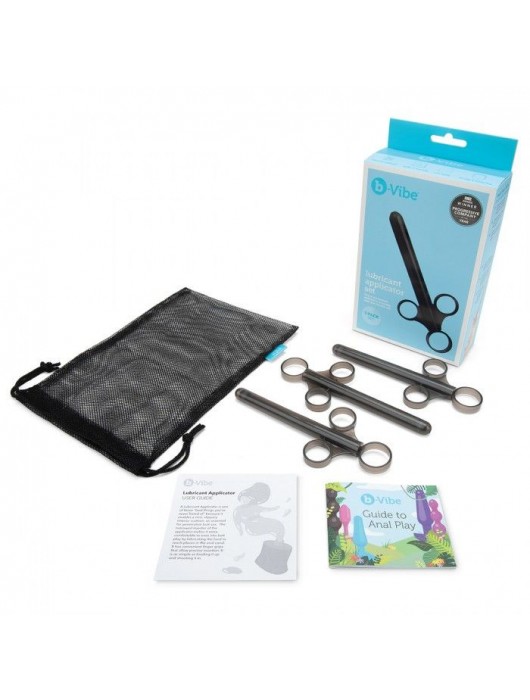 Набор из 3 черных шприцев для лубриканта - b-Vibe - купить с доставкой в Уссурийске