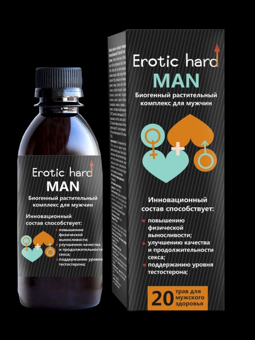 Мужской биогенный концентрат для усиления эрекции Erotic hard Man - 250 мл. - Erotic Hard - купить с доставкой в Уссурийске