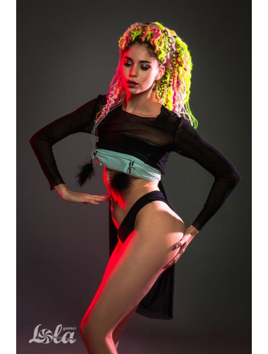 Зажимы на соски с черным пухом Euphoric - Lola Games - купить с доставкой в Уссурийске