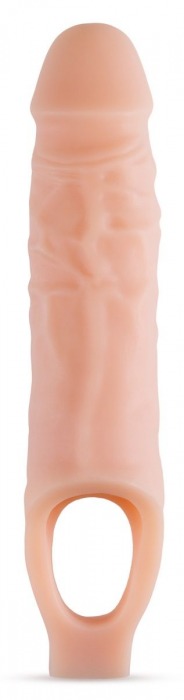 Телесный реалистичный фаллоудлинитель 9 Inch Silicone Cock Sheath Penis Extender - 22,86 см. - Blush Novelties - в Уссурийске купить с доставкой