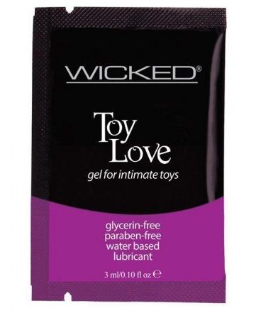 Лубрикант на водной основе для использования с игрушками WICKED Toy Love - 3 мл. - Wicked - купить с доставкой в Уссурийске