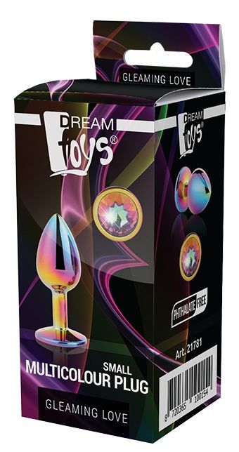 Голографическая анальная втулка с радужным кристаллом - 7,1 см. - Dream Toys - купить с доставкой в Уссурийске