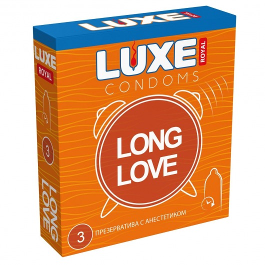 Презервативы с продлевающим эффектом LUXE Royal Long Love - 3 шт. - Luxe - купить с доставкой в Уссурийске