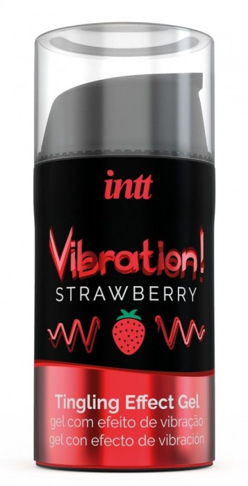 Жидкий интимный гель с эффектом вибрации Vibration! Strawberry - 15 мл. - INTT - купить с доставкой в Уссурийске