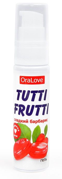 Гель-смазка Tutti-frutti со вкусом барбариса - 30 гр. - Биоритм - купить с доставкой в Уссурийске