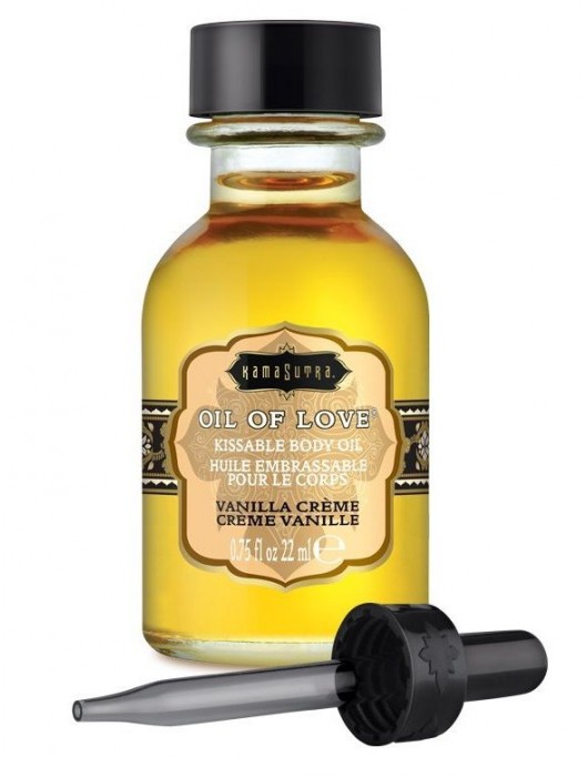 Масло для ласк с ароматом ванили Oil of Love Vanilla Creme - 22 мл. - Kama Sutra - купить с доставкой в Уссурийске