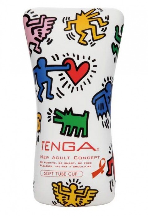 Мастурбатор-туба Keith Haring Soft Tube CUP - Tenga - в Уссурийске купить с доставкой