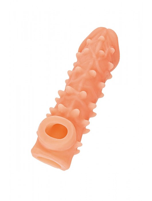 Телесная закрытая насадка с пупырышками Cock Sleeve Size L - 17,6 см. - KOKOS - в Уссурийске купить с доставкой