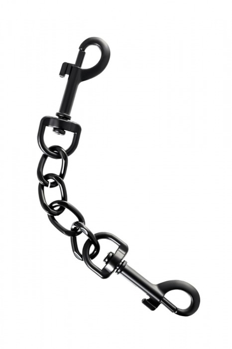 Узкие черные наручники на сцепке - ToyFa - купить с доставкой в Уссурийске