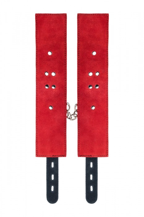 Красно-черные оковы на ноги из кожи - ToyFa - купить с доставкой в Уссурийске