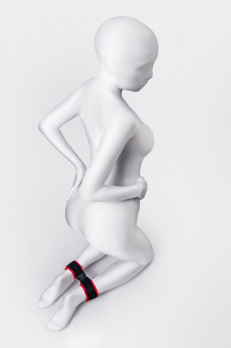 Красно-черные велюровые оковы Anonymo - ToyFa - купить с доставкой в Уссурийске