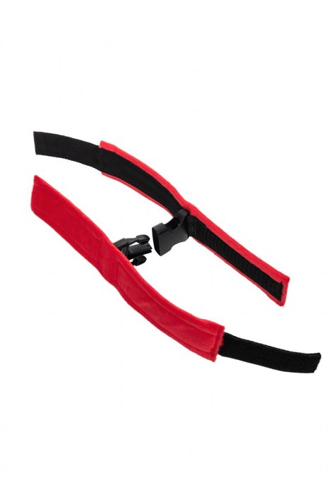 Красно-черные велюровые оковы Anonymo - ToyFa - купить с доставкой в Уссурийске