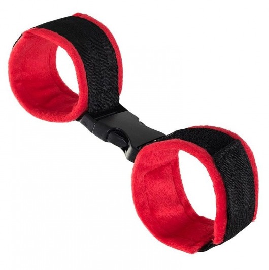 Красно-черные велюровые оковы Anonymo - ToyFa - купить с доставкой в Уссурийске