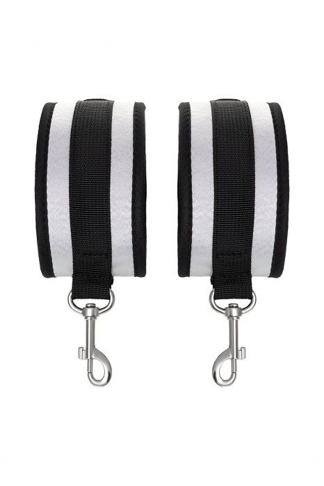 Серебристо-черные наручники Anonymo - ToyFa - купить с доставкой в Уссурийске