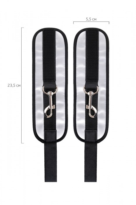 Серебристо-черные наручники Anonymo - ToyFa - купить с доставкой в Уссурийске