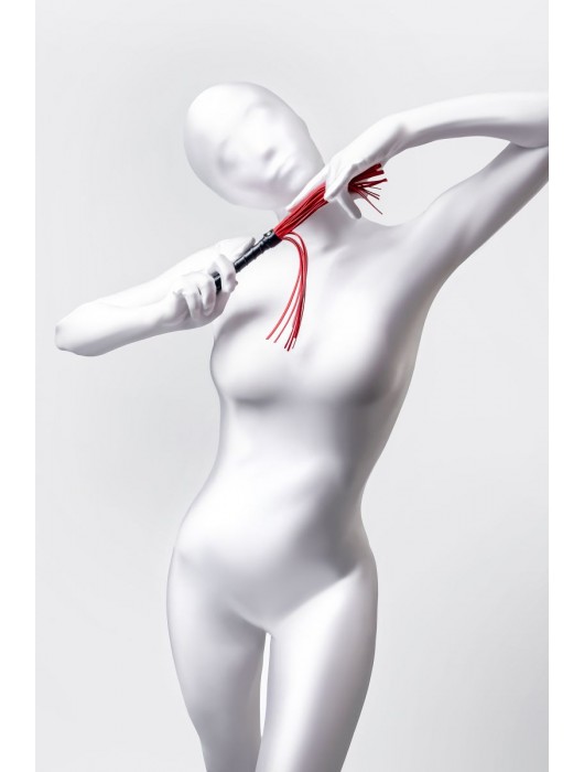 Красно-черный флоггер Anonymo - 28 см. - ToyFa - купить с доставкой в Уссурийске