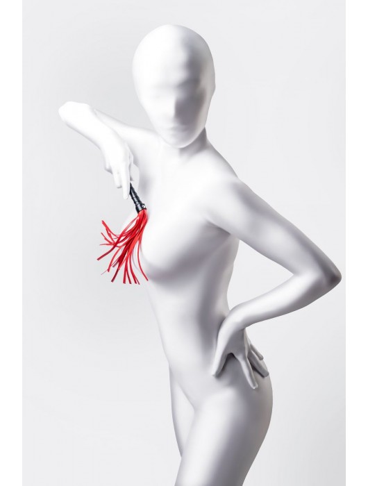 Красно-черный флоггер Anonymo - 28 см. - ToyFa - купить с доставкой в Уссурийске