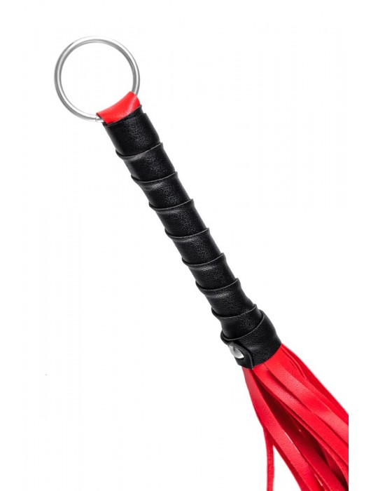 Красно-черный флоггер Anonymo - 28 см. - ToyFa - купить с доставкой в Уссурийске