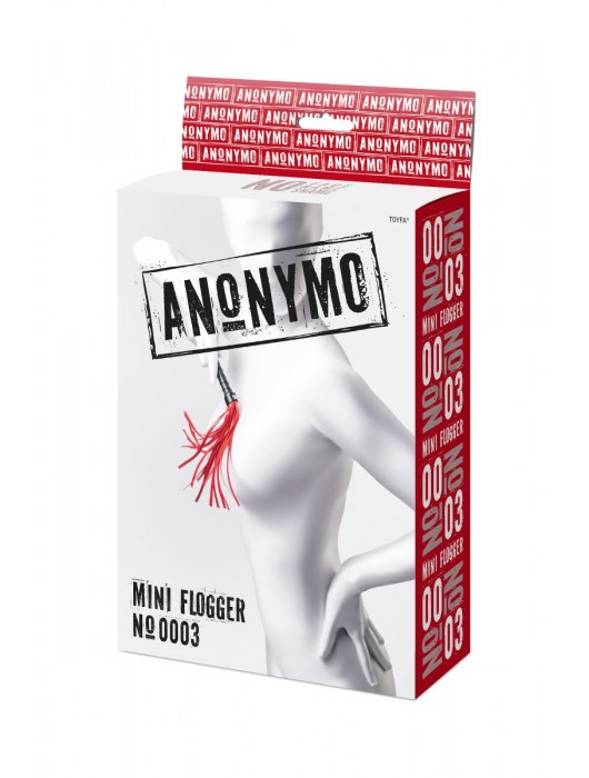 Красно-черный флоггер Anonymo - 28 см. - ToyFa - купить с доставкой в Уссурийске