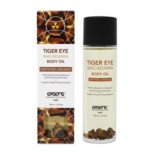 Органическое массажное масло TIGER EYE MACADAMIA - 100 мл. - Exsens - купить с доставкой в Уссурийске