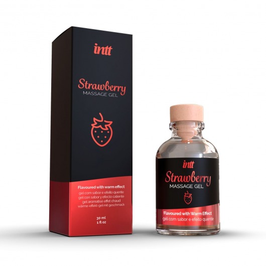 Массажный гель с ароматом клубники Strawberry - 30 мл. - INTT - купить с доставкой в Уссурийске