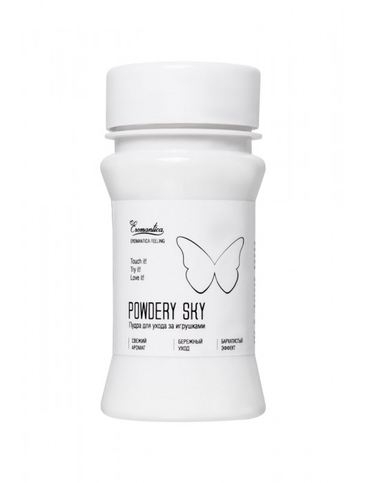 Пудра для ухода за игрушками Powdery Sky с ароматом мяты - 40 гр. - Eromantica - купить с доставкой в Уссурийске